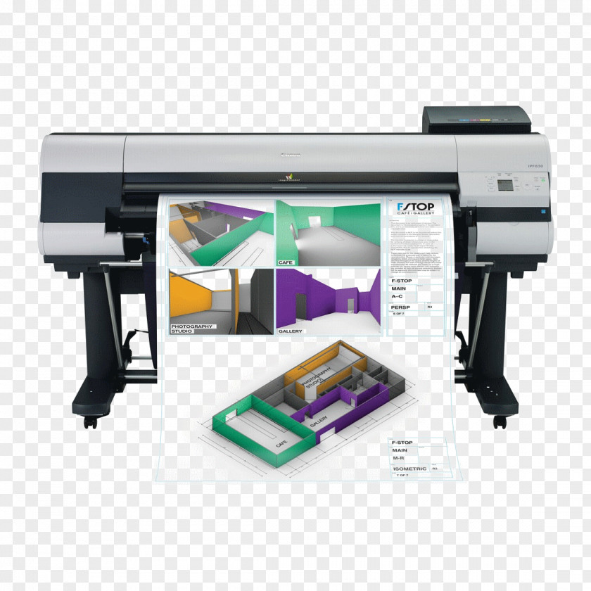 Printer Wide-format Canon Plotter Inkjet Printing PNG