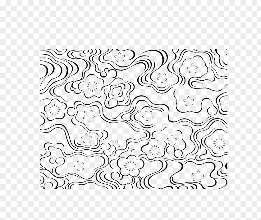 Irregular Wave Clouds Illustration PNG