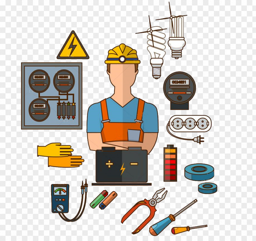 Profession Electrician Electricity Electrical Engineering Clip Art PNG