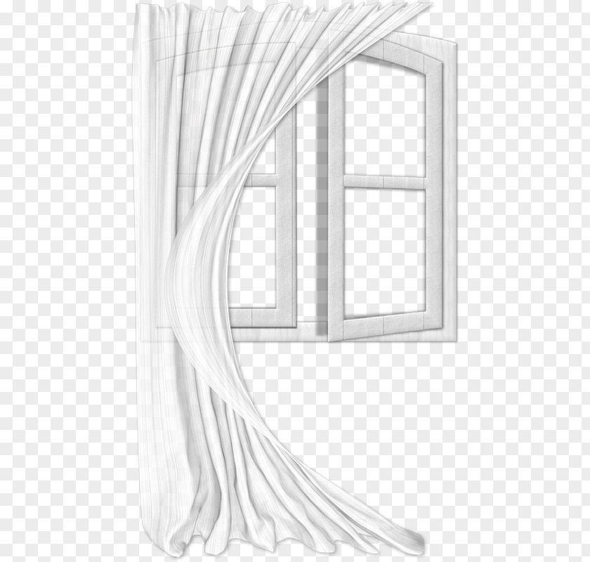 White Gauze Curtains Floating Glass Windows Window Curtain Clip Art PNG