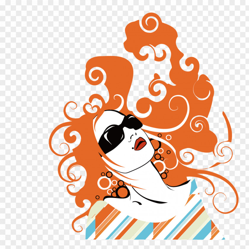 Flirty Sunglasses Cartoon Clip Art PNG