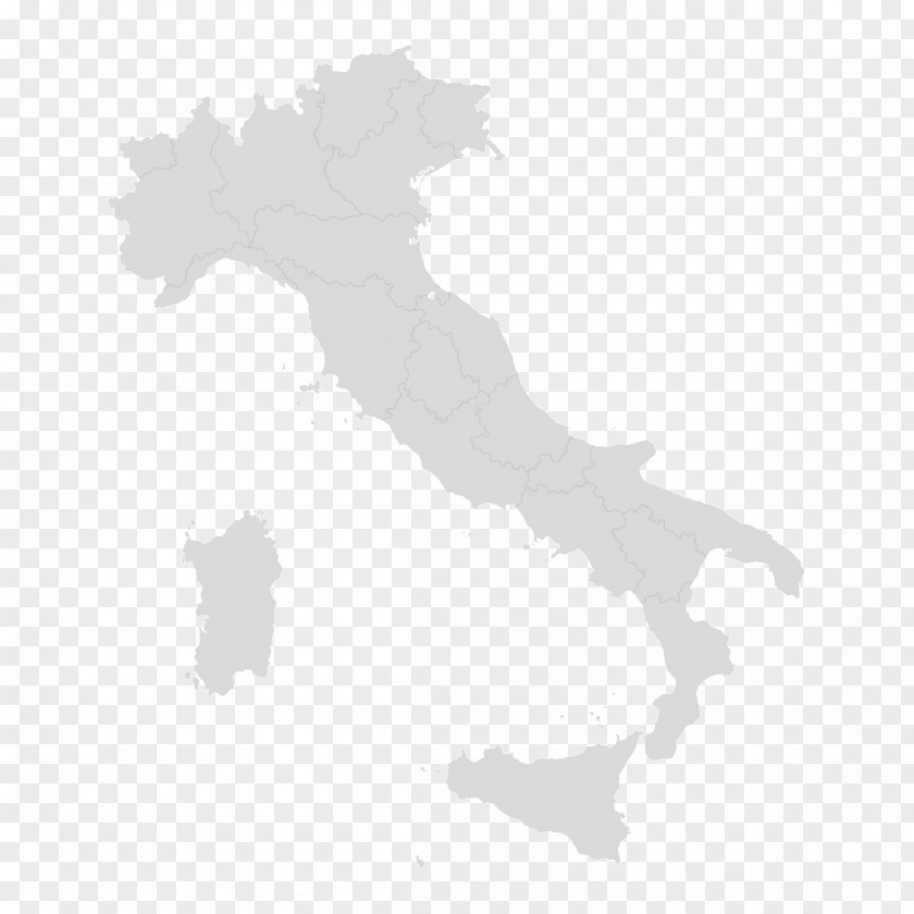 Italy Regions Of Vector Map PNG