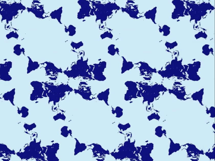 World Map Miraikan Authagraph Projection PNG