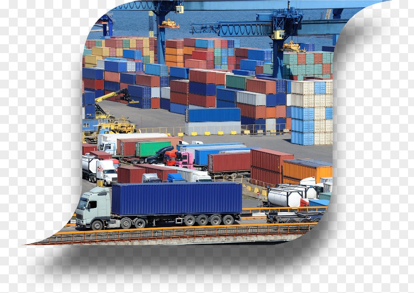 Port Terminal Freight Transport Intermodal Container Cargo Logistics PNG