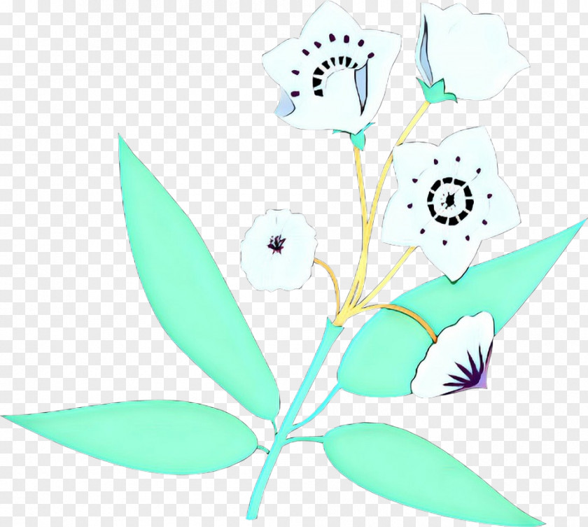 Flower Plant Line Art PNG