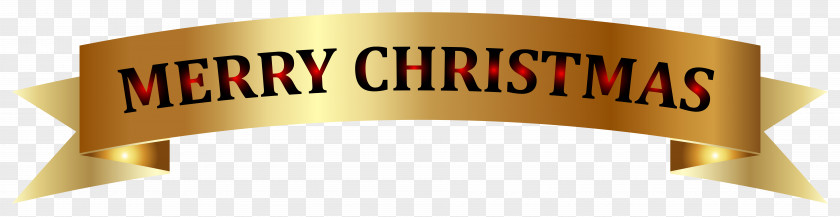 Golden Merry Christmas Banner Clip-Art Image Clip Art PNG