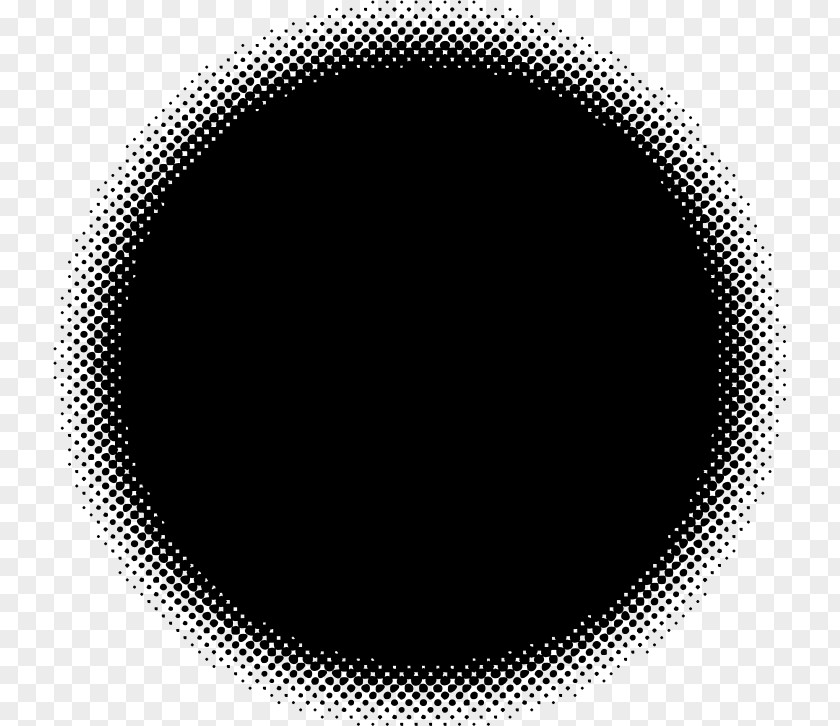 Halftone Black And White Monochrome Photography Circle PNG