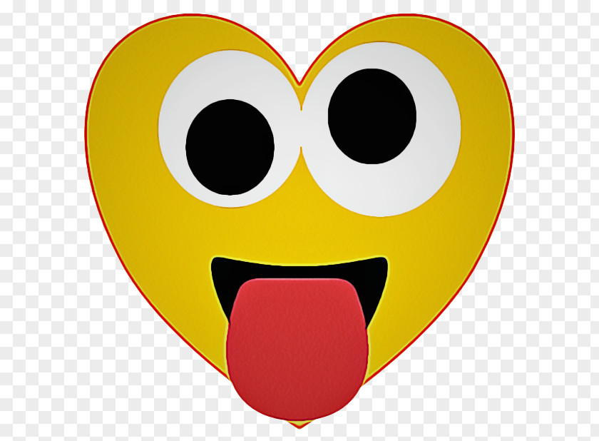 Happy Cartoon Background Heart Emoji PNG