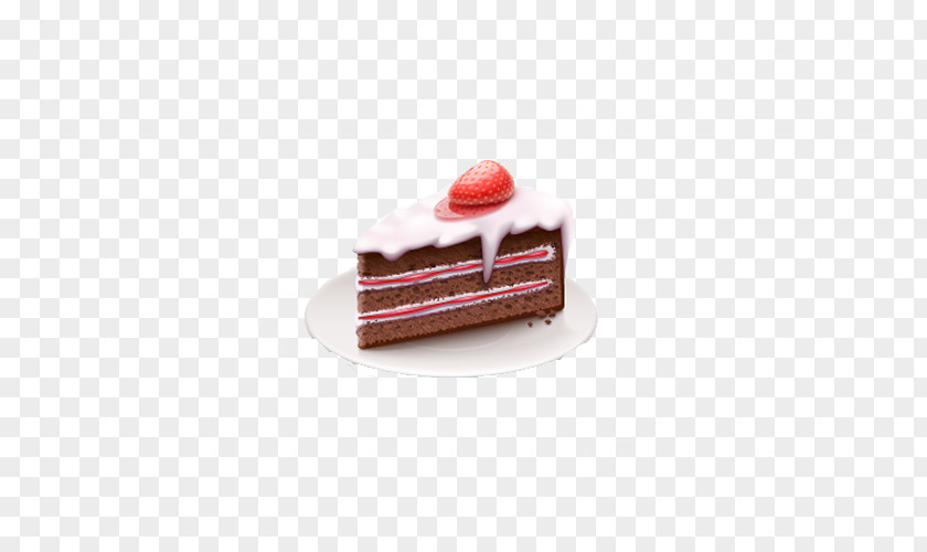 Realistic Strawberry Cake Tart Petit Four Cream Cupcake Icing PNG