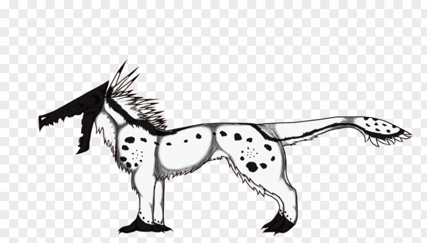 Dog Cat Mustang Line Art Sketch PNG