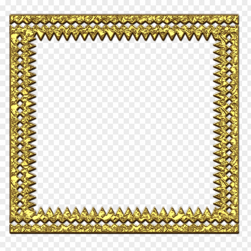 Metal Border Picture Frames Gold Clip Art PNG