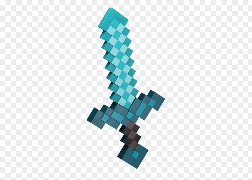 Minecraft Video Game Pickaxe Diamond Sword PNG