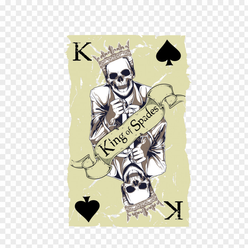 Rock Tread Pattern Clothing King Of Spades Playing Card PNG