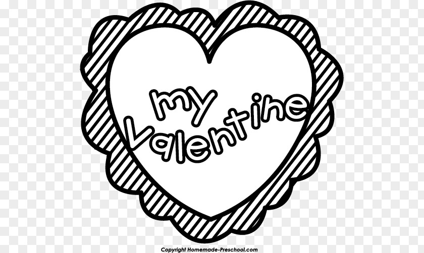 Valentines Day Clip Art Valentine's Black And White Image Heart PNG