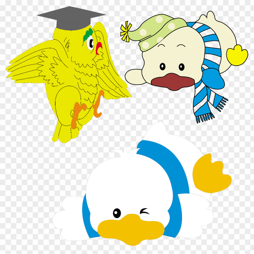 Birds And Ducks Donald Duck Cartoon Illustration PNG