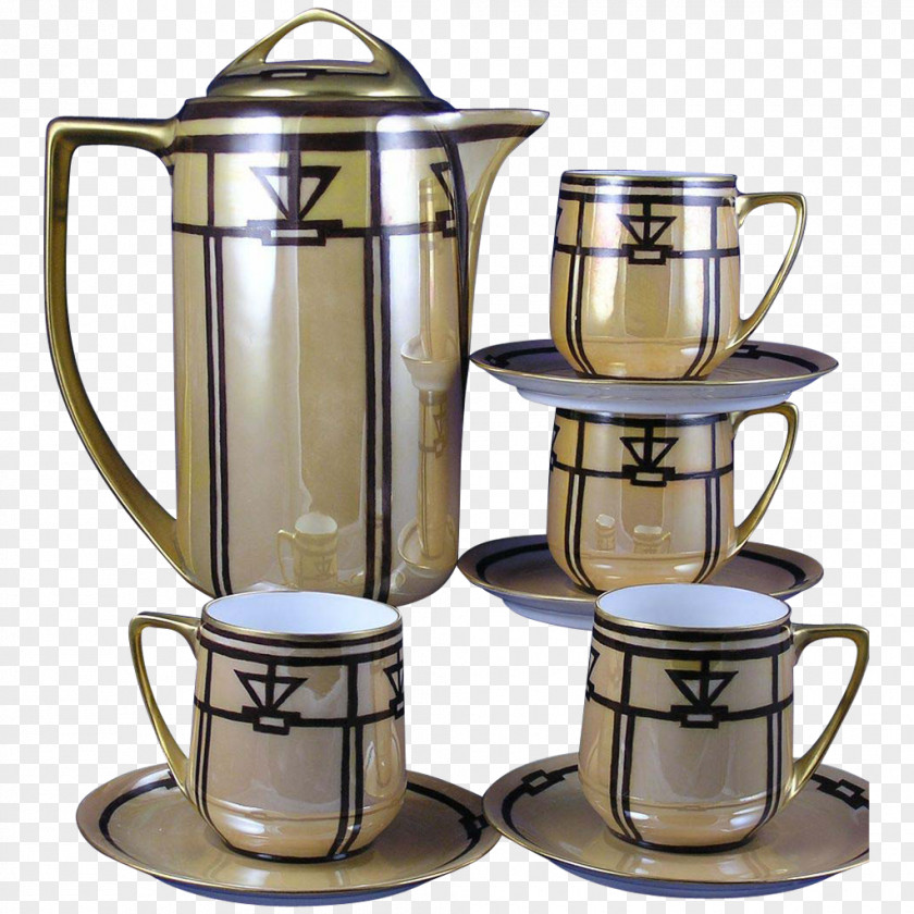 China Dishes Noritake Art Deco Coffee Cup Table-glass Kettle Mug PNG