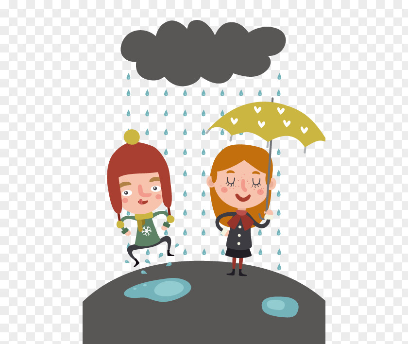 Vector Rain Illustration PNG