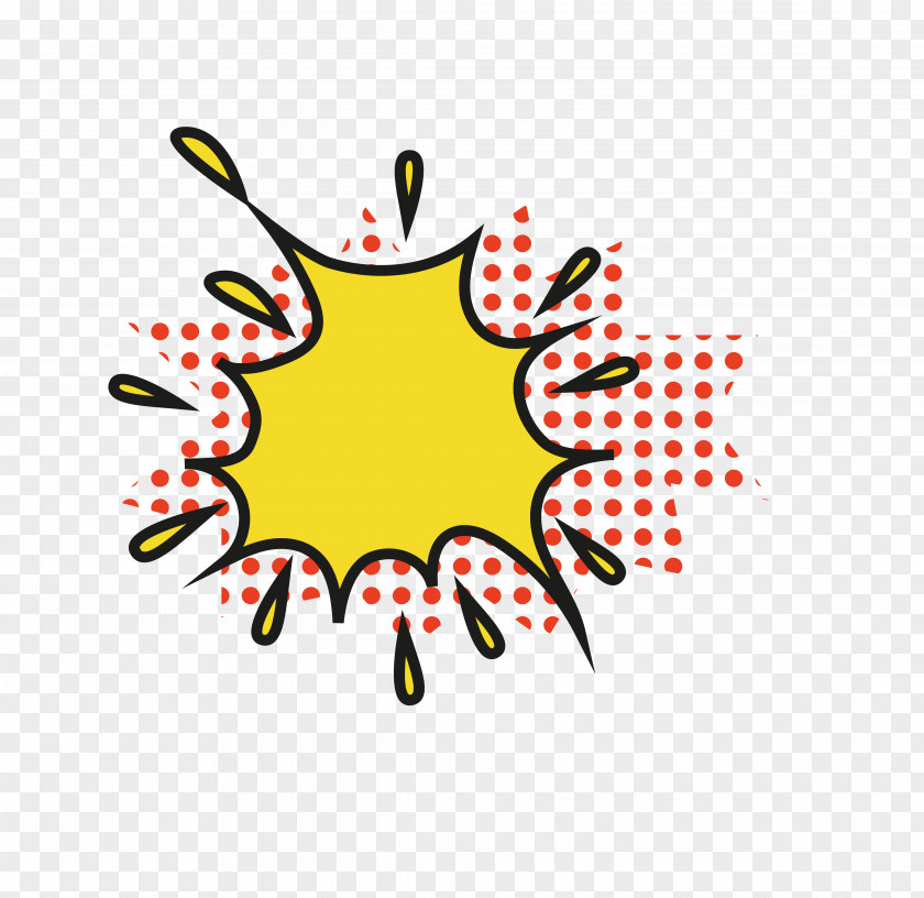 Yellow Ink Paste Explosion PNG