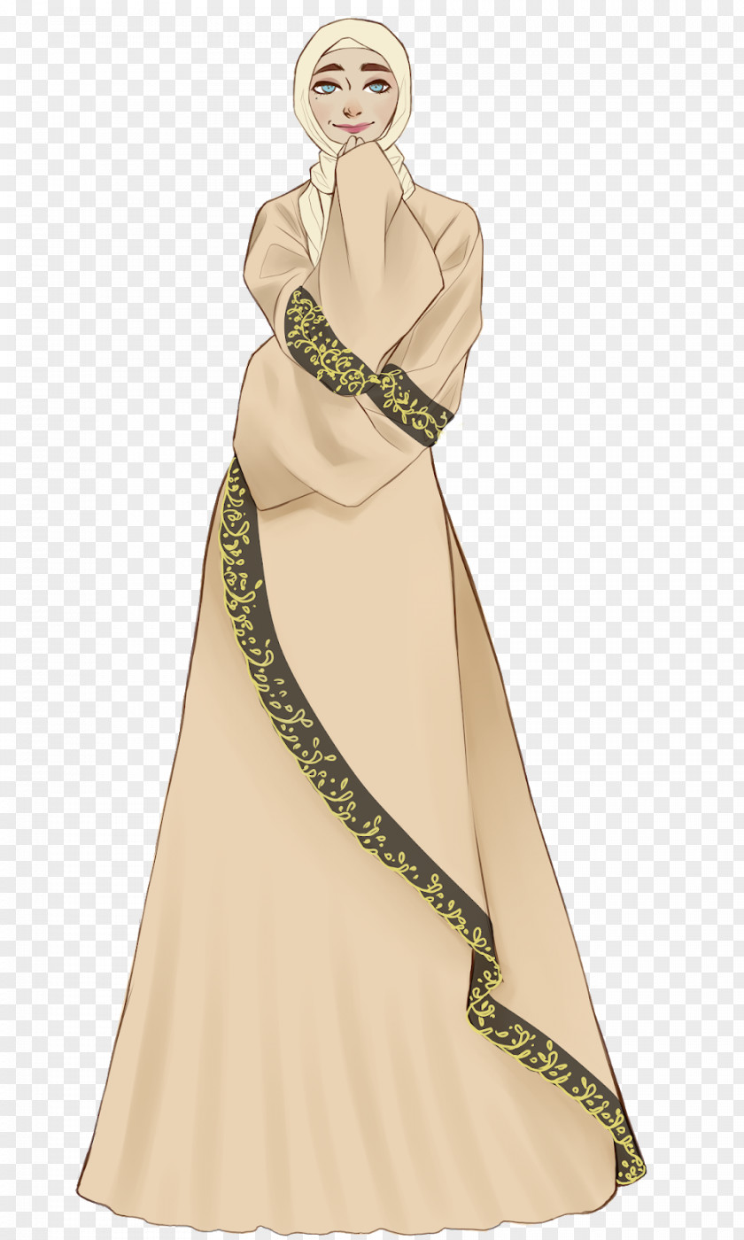 Aesthetic Girl Drawing Clothes Gown Dress Design Costume Pattern PNG