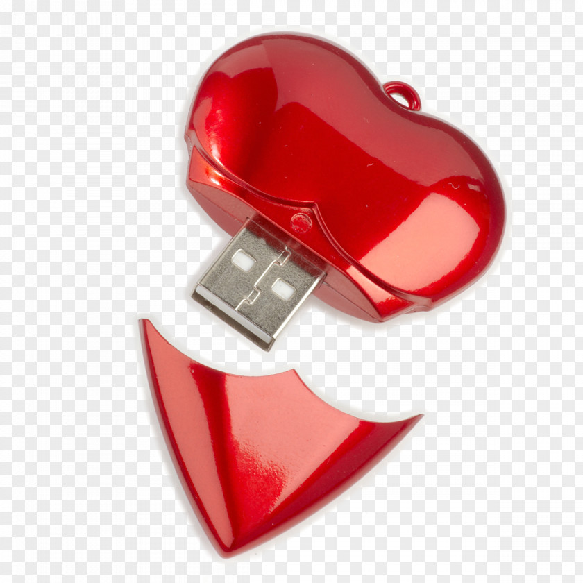 Heart USB Flash Drives Gigabyte Computer Data Storage PNG