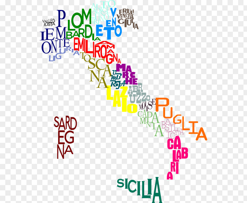 Italy Regions Of Map Typeface Bodoni Font PNG