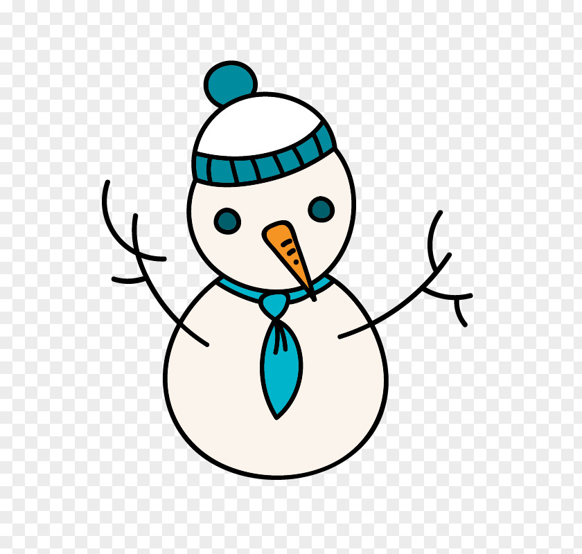 White Hat Snowman PNG