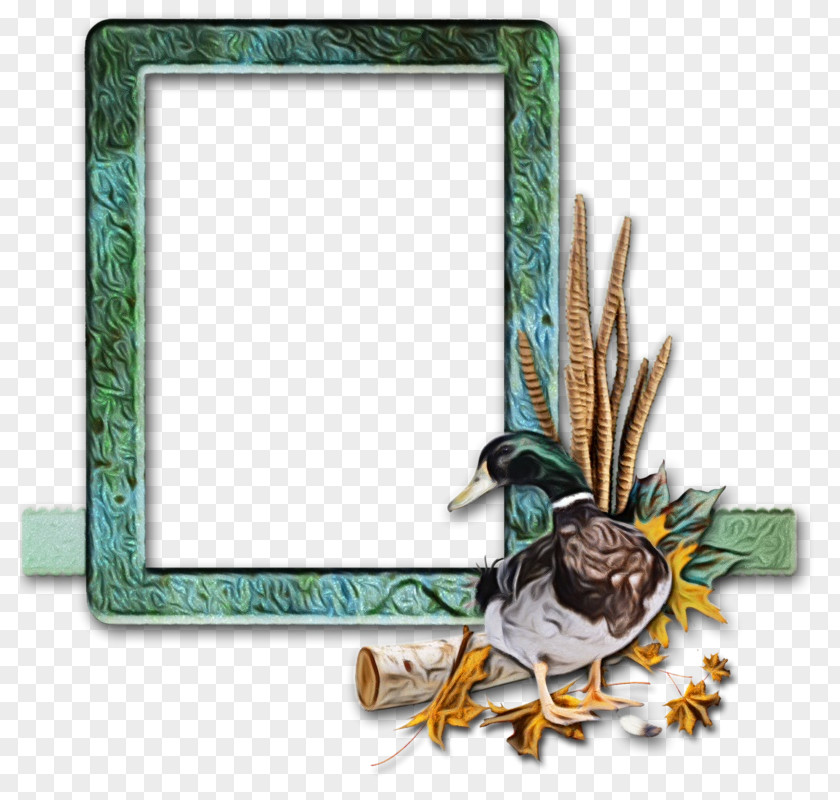 Bird Rectangle Watercolor Background Frame PNG