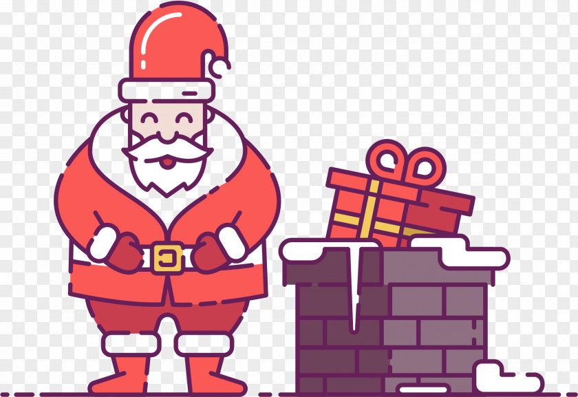 Bricklayer Brick Santa Claus Cartoon PNG