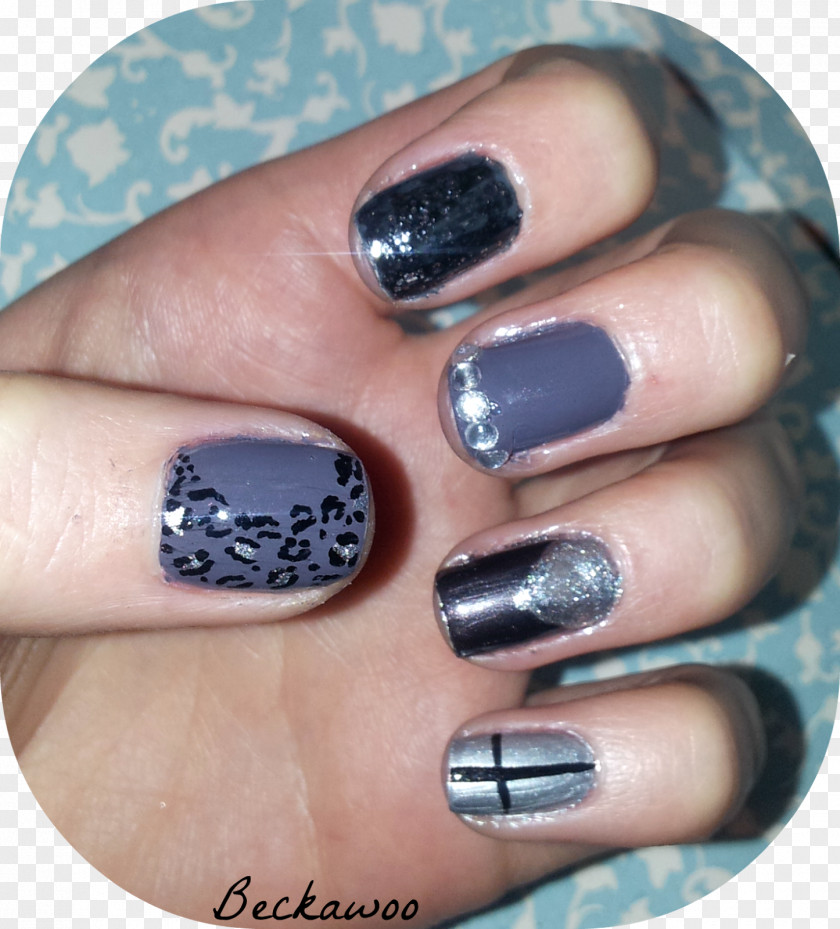 Metal Nail Polish Grey Manicure Art PNG