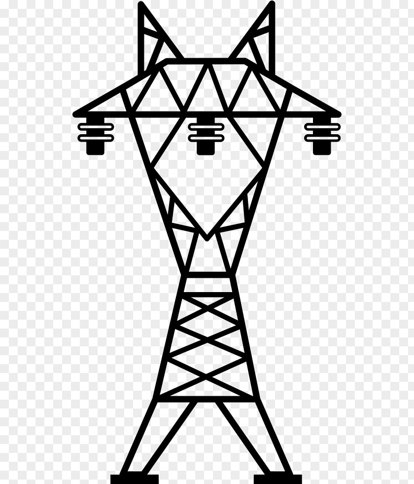 Panels Lines Electric Power Transmission Overhead Line Tower PNG