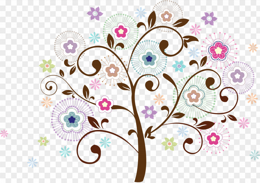 Swirls Wall Decal Tree Sticker Brush PNG