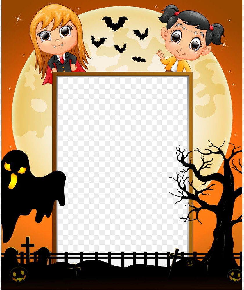 Vector Halloween Poster Frankenstein Costume PNG