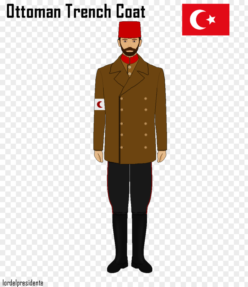 Military Ottoman Empire Uniform Trench Coat PNG