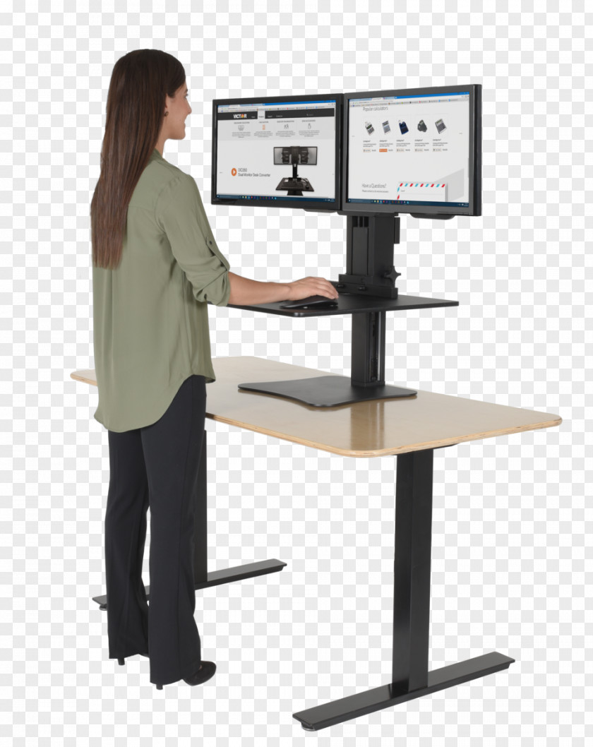 Standing Desk Sit-stand Computer Monitors PNG