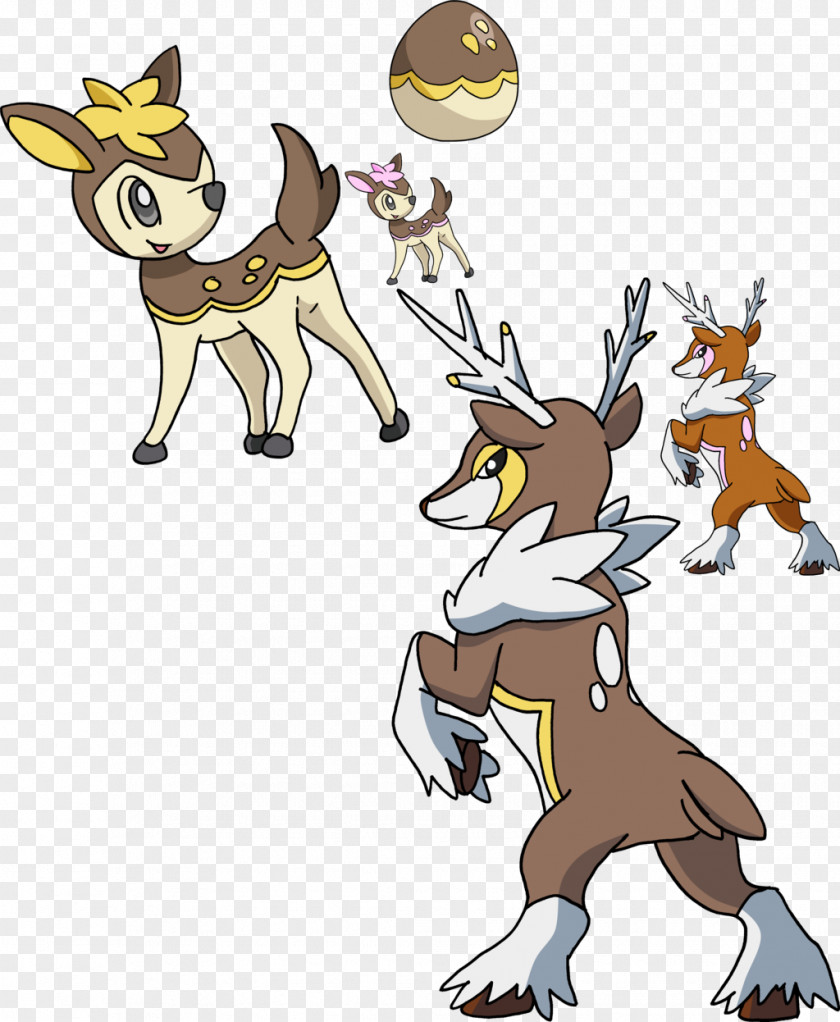 Pikachu Deerling Sawsbuck Evolution Pokémon PNG