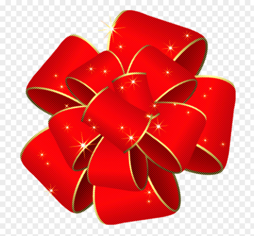 Red Petal Ribbon Carmine Flower PNG