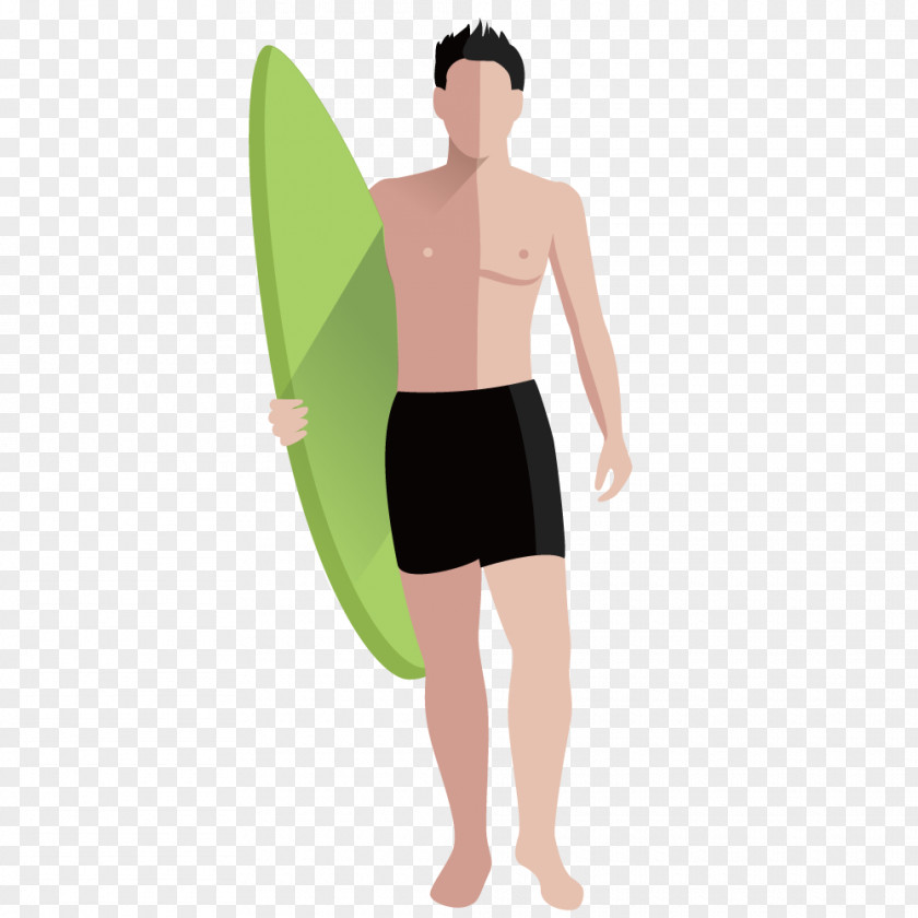 Vector Characters Surfing Cartoon PNG