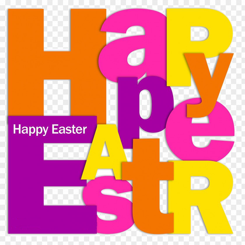 Color Easter Happy English Word Bunny Egg Happiness PNG