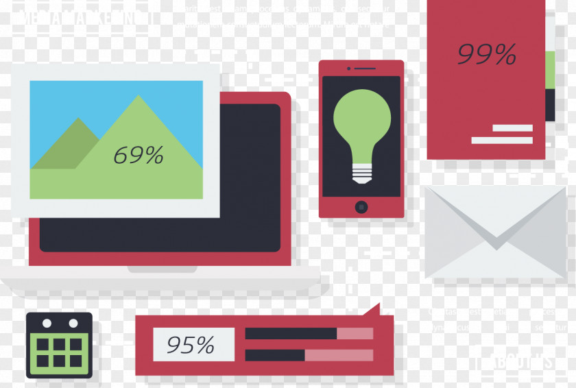 Computer Processing Pictures Flat Design Graphic PNG