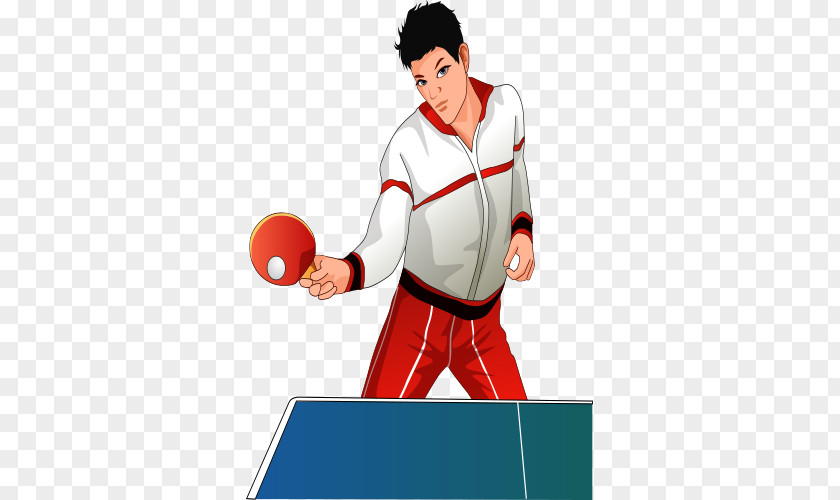 Table Tennis Prince Cartoon Sport Illustration PNG