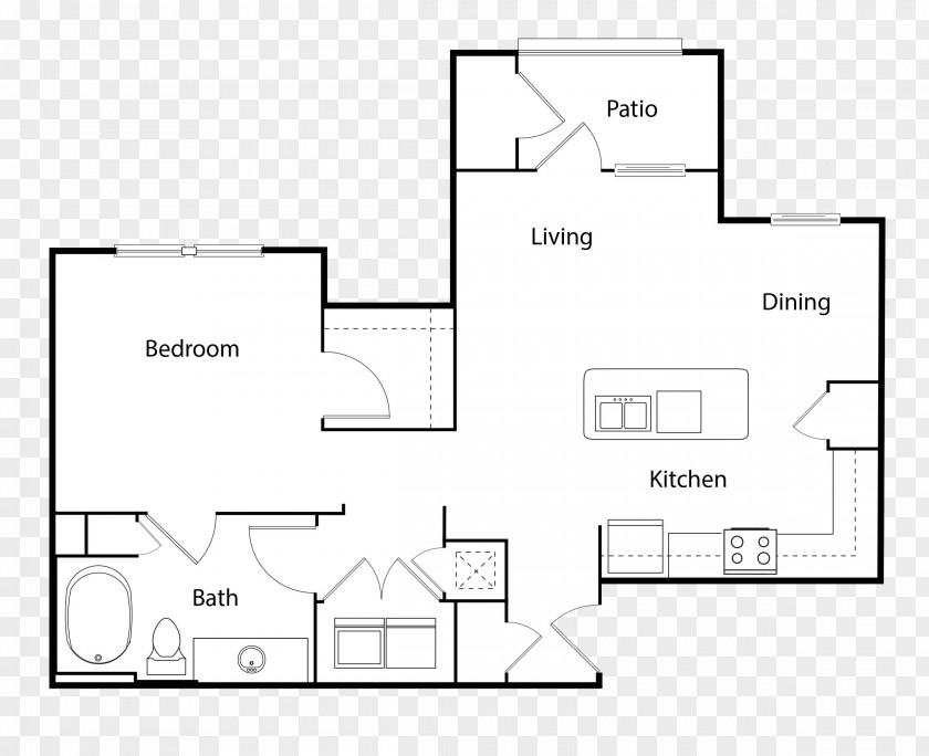 Lakeside Boulevard At Apartments Floor Plan Oklahoma City Paper White PNG