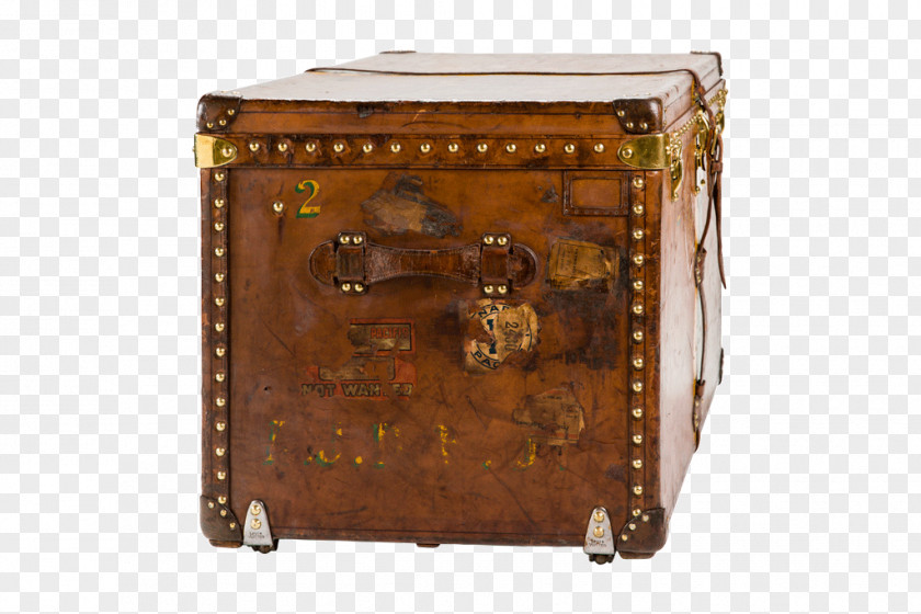 Leather Trunk Louis Vuitton Calf Brass PNG