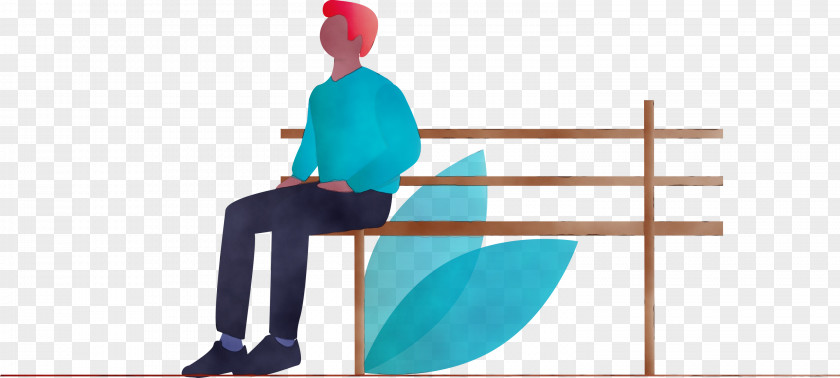 Standing Turquoise Sitting Teal Arm PNG