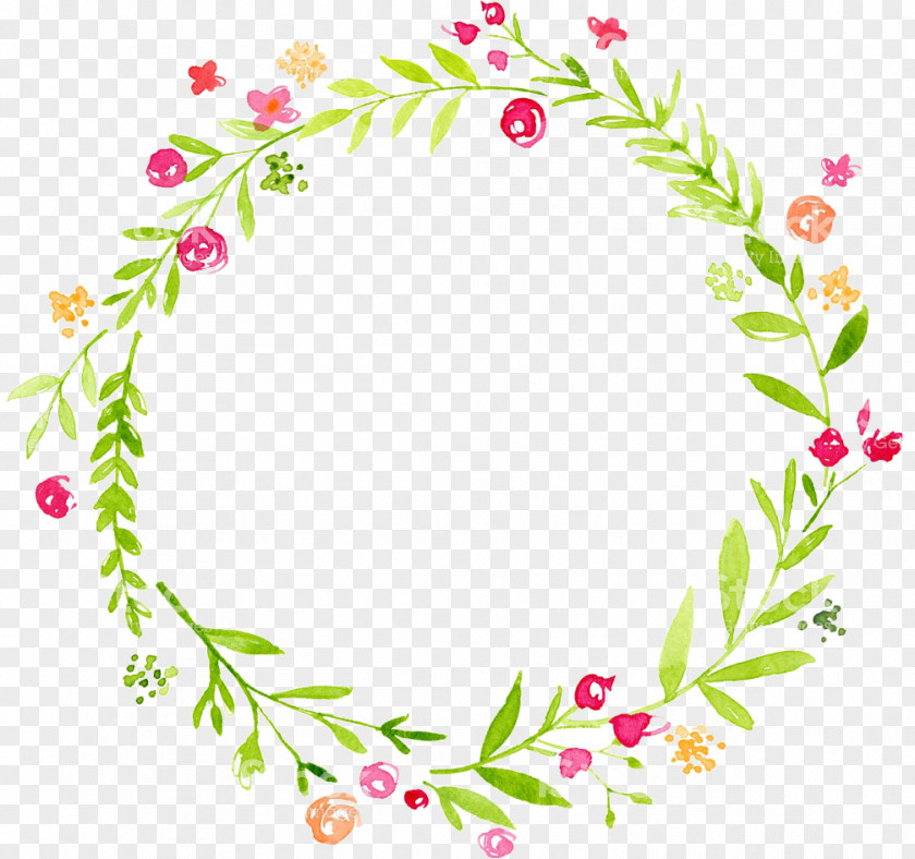 Wreath Watercolor Painting Flower PNG