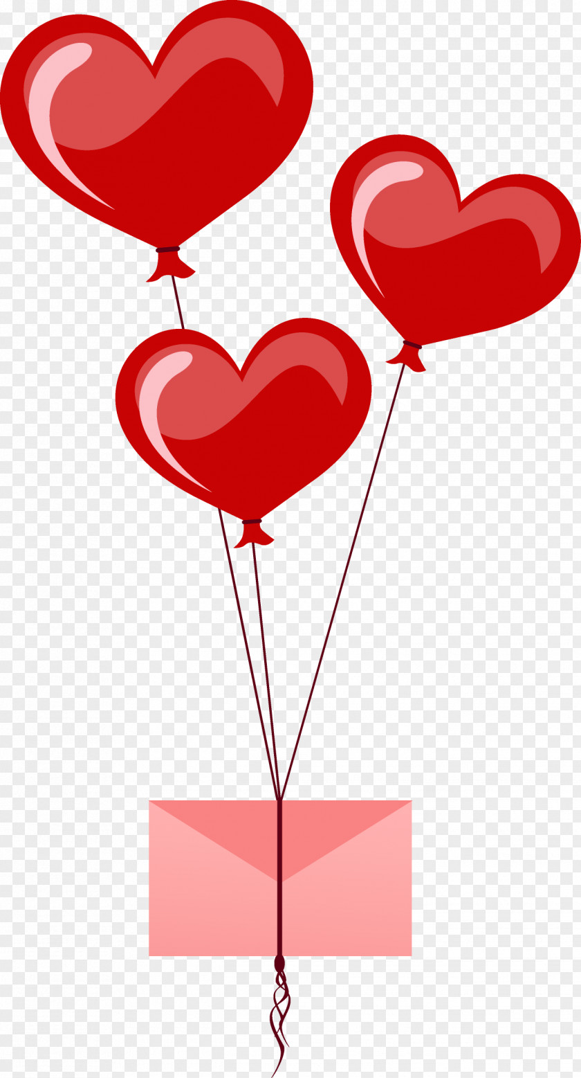 Balloon Heart Valentine's Day Clip Art PNG