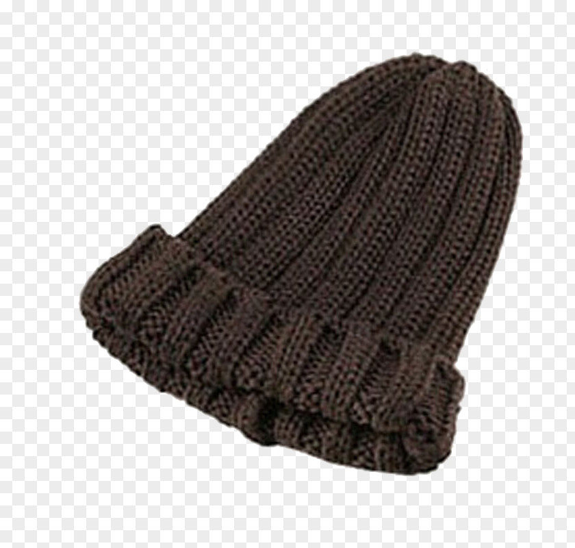 Black Knit Cap Hat Knitting Bonnet PNG