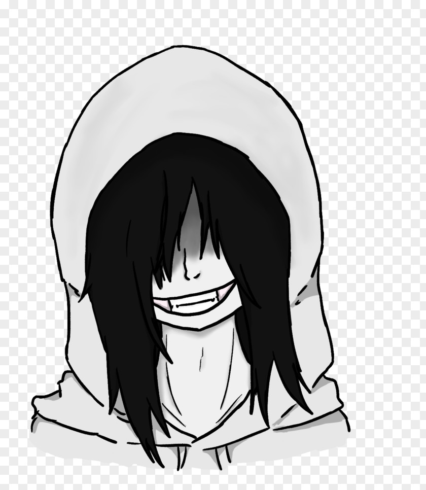 Face Jeff The Killer Drawing White Silhouette PNG