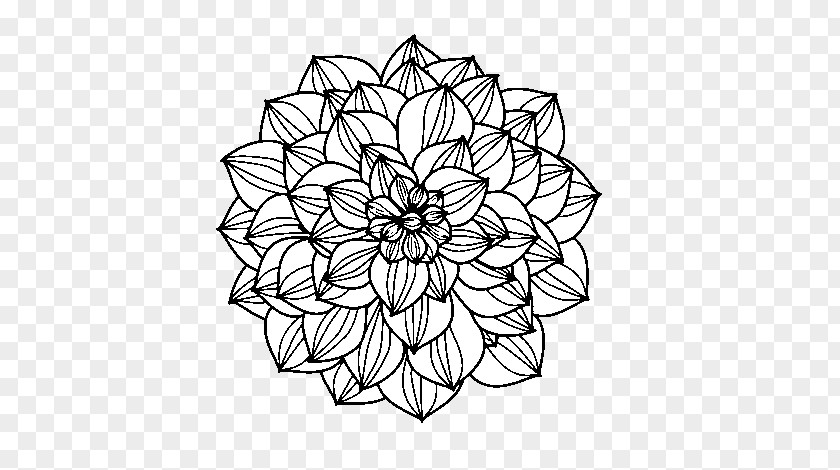 Watercolor Dahlia Drawing Line Art Royalty-free PNG