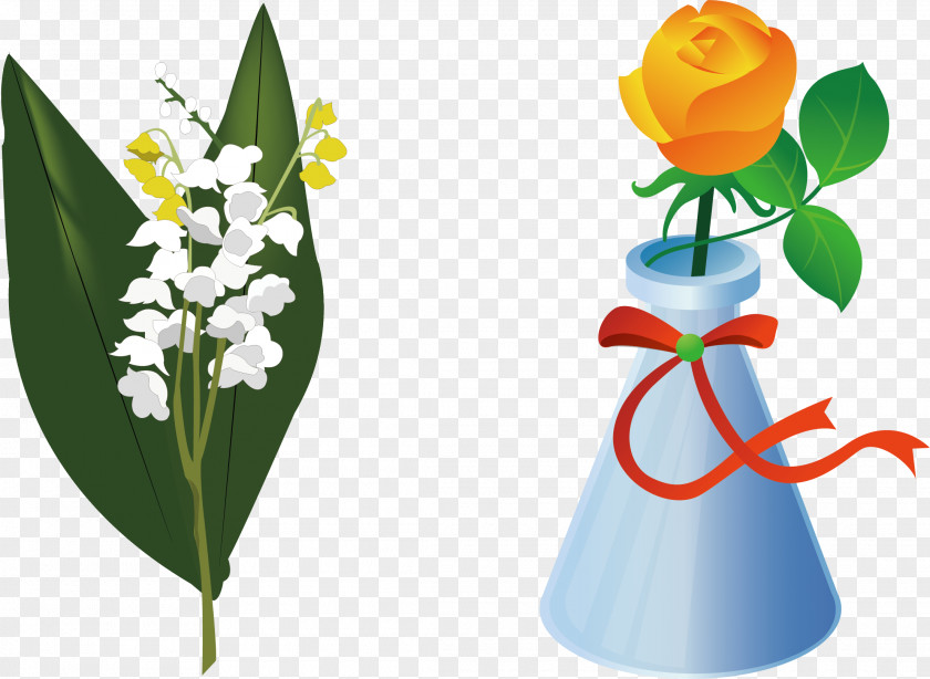 A Live Gift Flower Rose Vase PNG