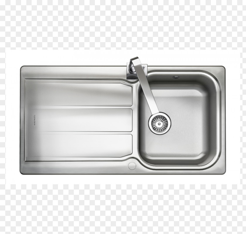Sink Kitchen Bowl Stainless Steel Tap PNG